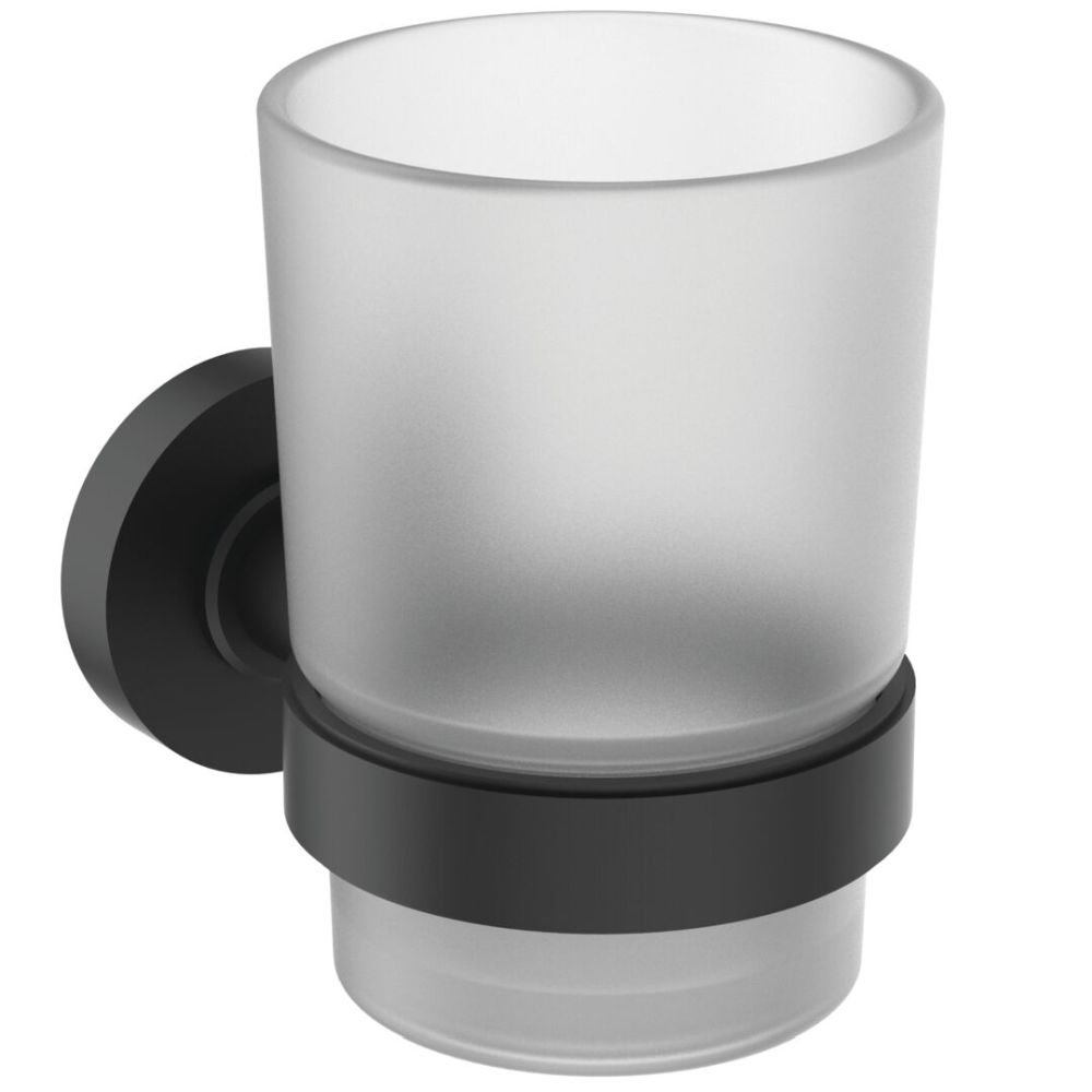 Suport pahar periute de dinti Ideal Standard IOM negru mat