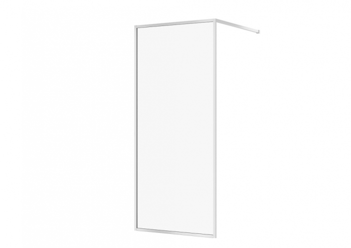 Paravan dus walk-in 90x200 cm Cersanit Larga, sticla securizata, profil crom