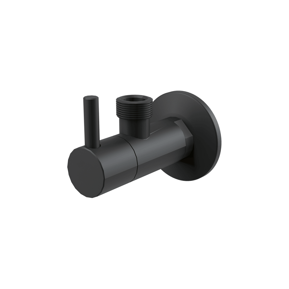 Robinet coltar rotund negru mat cu filtru 1 2 A 1 2 Alcadrain ARV003-BLACK