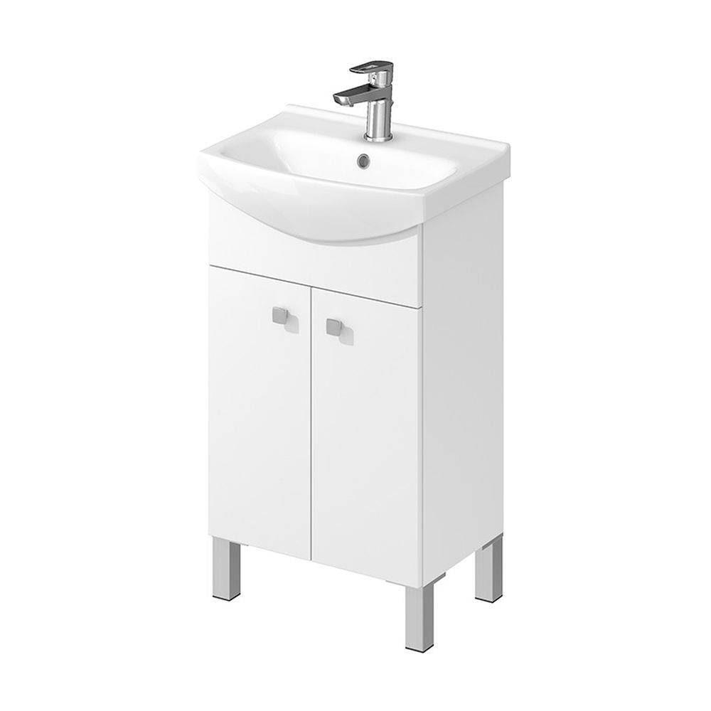 Set mobilier baie cu lavoar si dulap cu 2 usi, 51 x 38 cm, Cersanit, Sati