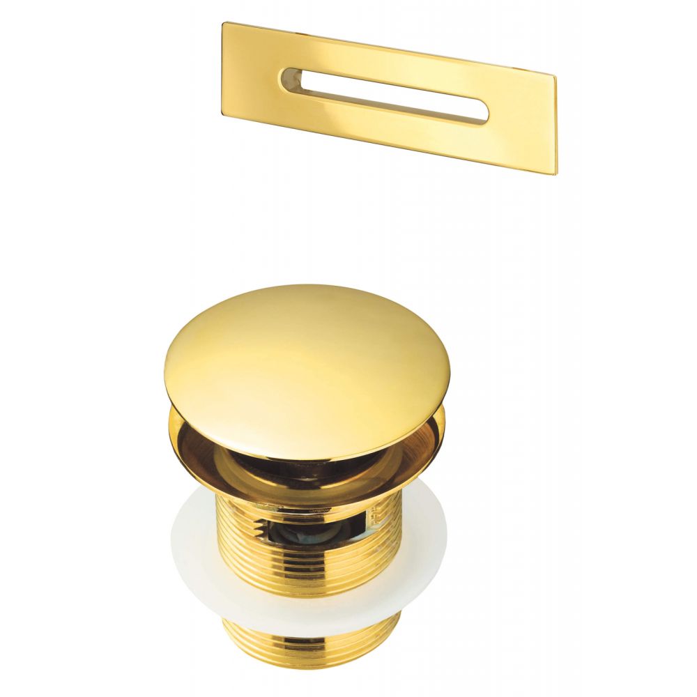 Set ventil click-clack si preaplin pentru cada auriu lucios Deante